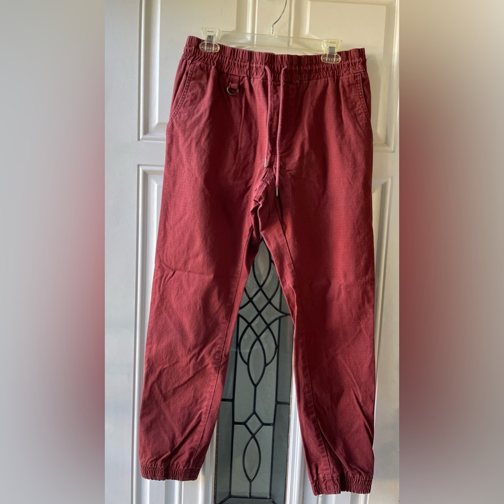 Vintage genes(1891)men's slim fit Jogger  red sz.M